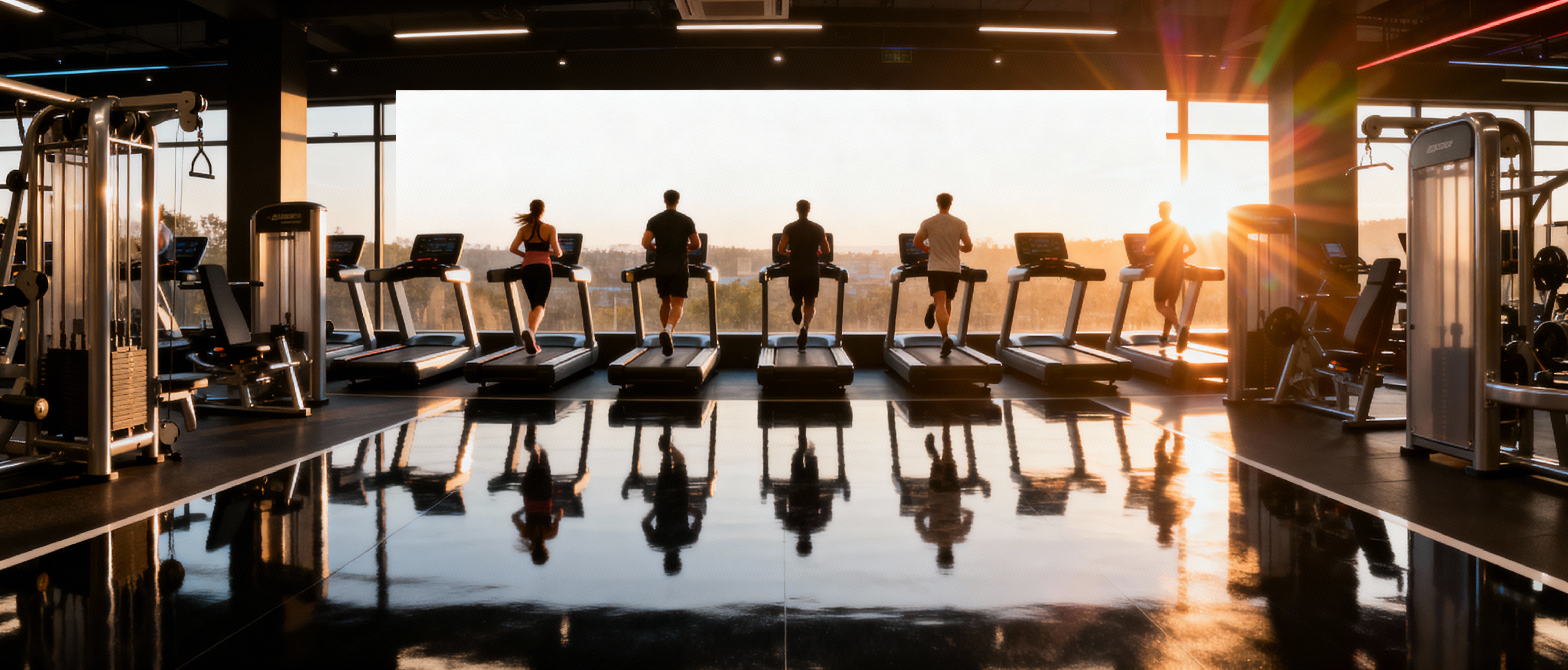 Gimnasio moderno con equipamiento de fitness